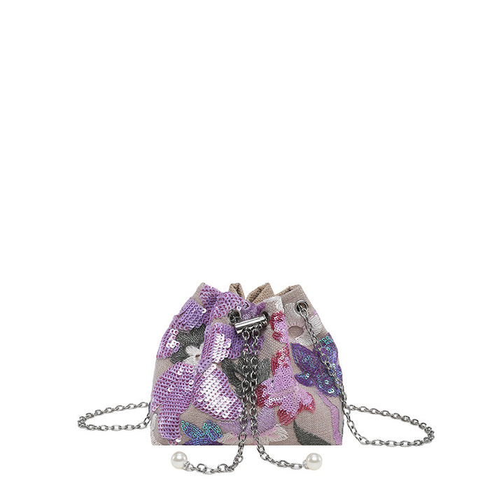 WoStylish Pailletten Zugverschluss Clutch Tasche Karnz