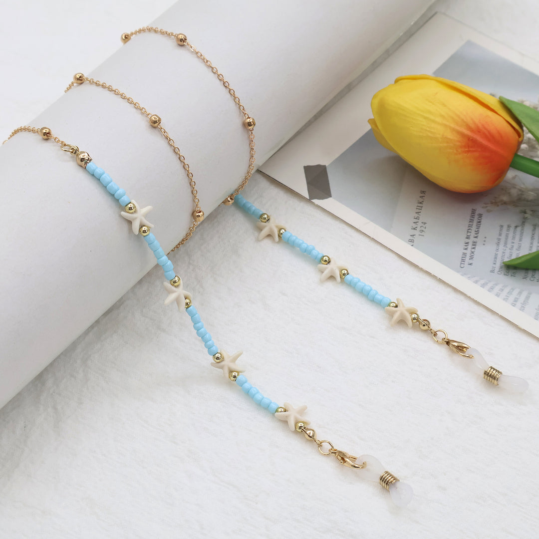 Strand-inspirierte Perlen-Brillenband Karnz