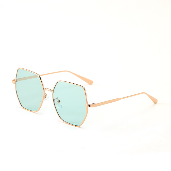 Damen modische hexagonale Sonnenbrille mit UV-Schutz Karnz