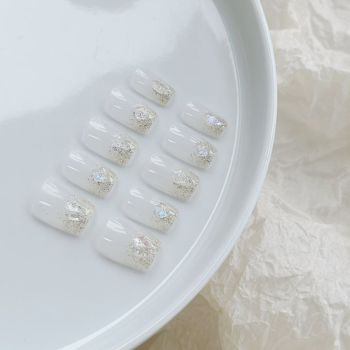 Elegantes glitzerndes Press-On-Nagelset