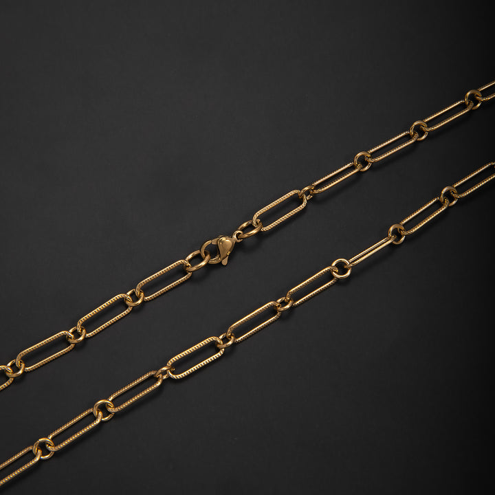 Elegante offene Gliederkette Halskette Karnz