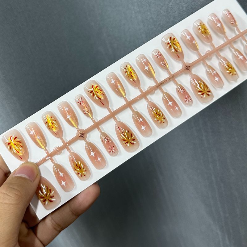 Künstlerisches Ombre Press-On Nagelspitzen Set Karnz