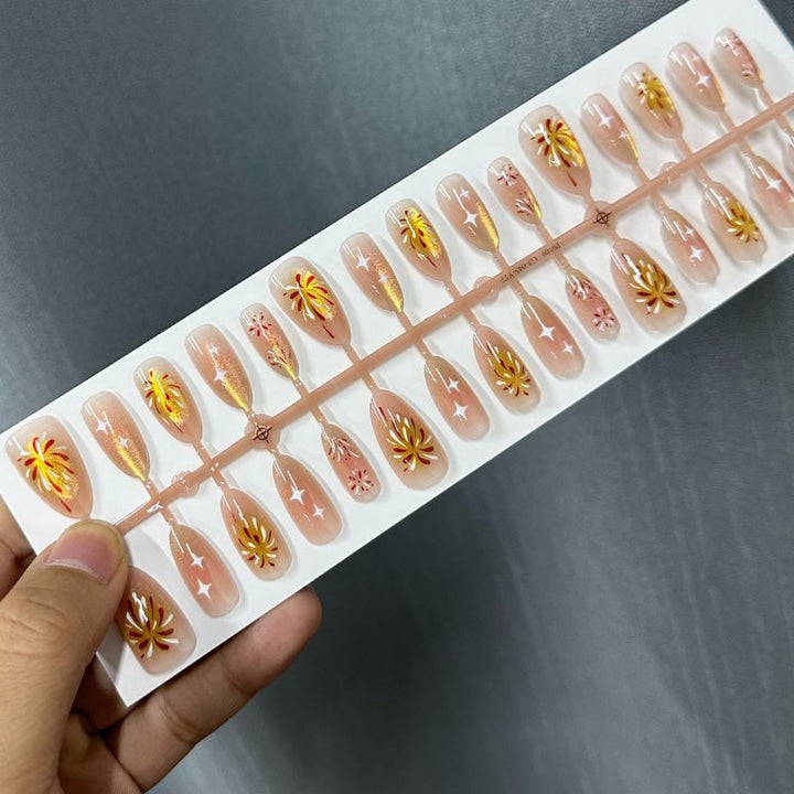 Künstlerisches Ombre Press-On Nagelspitzen Set Karnz