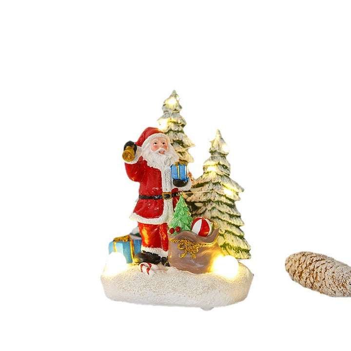Beleuchtete Weihnachtsdekorationsfigur mit Tieren Karnz