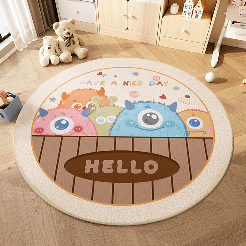 Verspielter Monster-Themen-Teppich