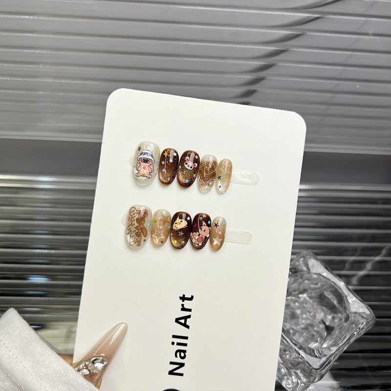Verspielt Thematisches Press-On Nagelkunst Set