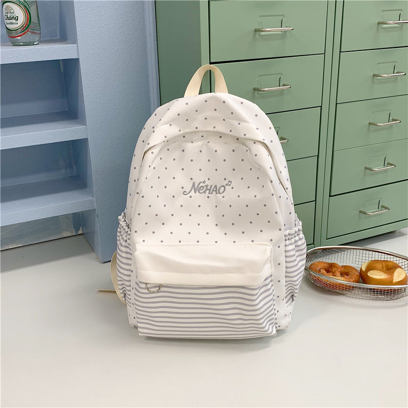 Polka-Dots-Print Freizeit-Rucksack Karnz