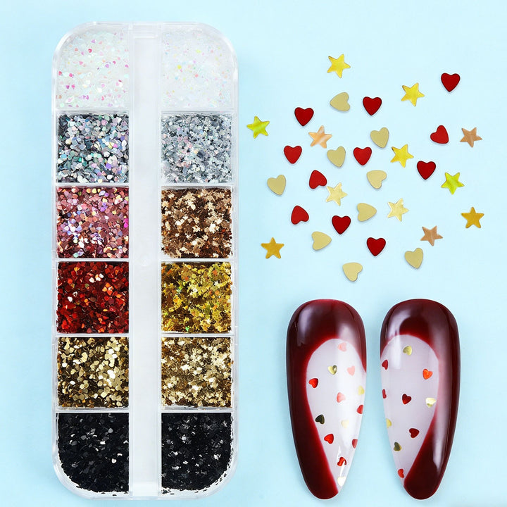 Nagelkunst Glitter- und Dekorationsset