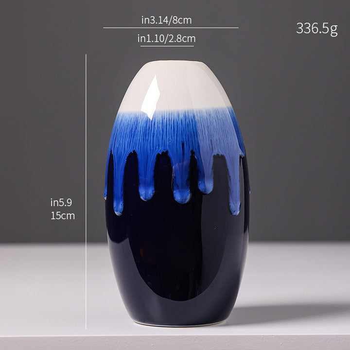 Künstlerische glasierte Keramik-Tropfenvase