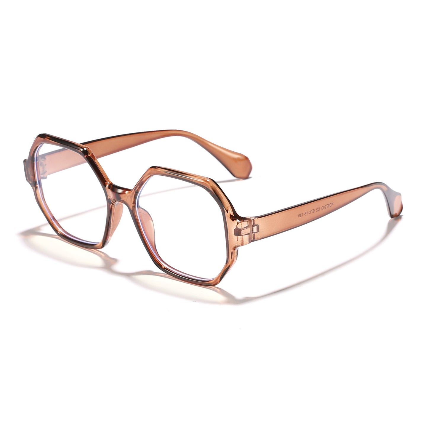 Damen modische Sonnenbrille mit hexagonalem Rahmen und UV-Schutz Karnz