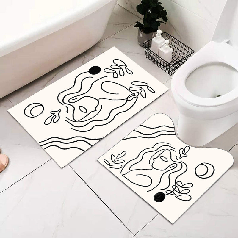 Weiches saugfähiges Badezimmermatte-Set
