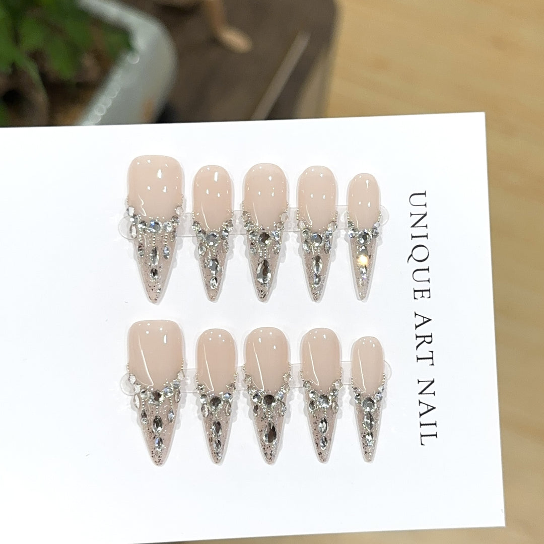 Glamouröser Stiletto Press-On Nägel Set