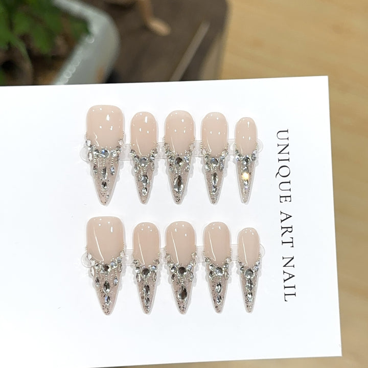 Glamouröser Stiletto Press-On Nägel Set