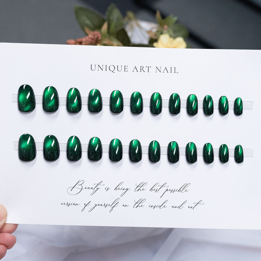 Glänzendes, langanhaltendes Press-On-Nagelset