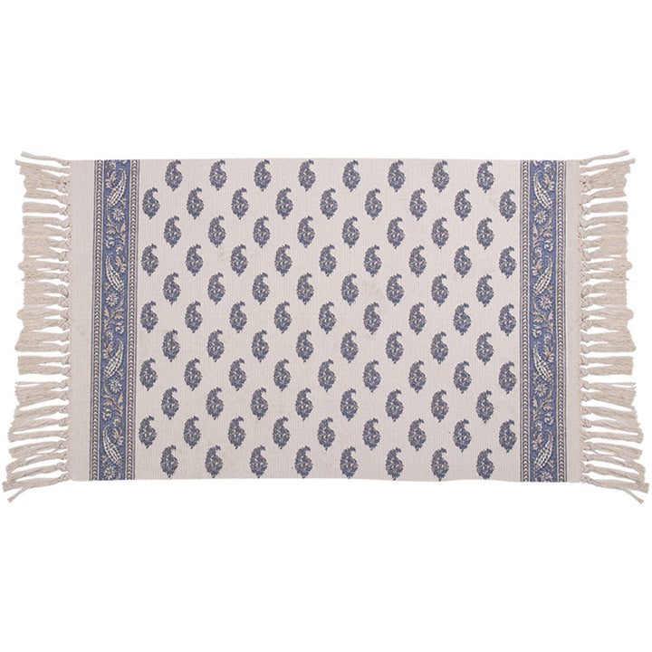 Dekorativer Läufer für Esstisch und Konsole im Boho‑Mandala‑Design mit Fransen Karnz