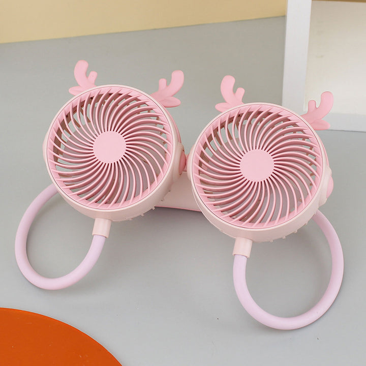 Unisex Tragbarer Doppelventilator Karnz