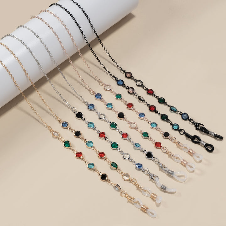 Künstlerische mit Kristallen verbesserte Brillen Kette Karnz