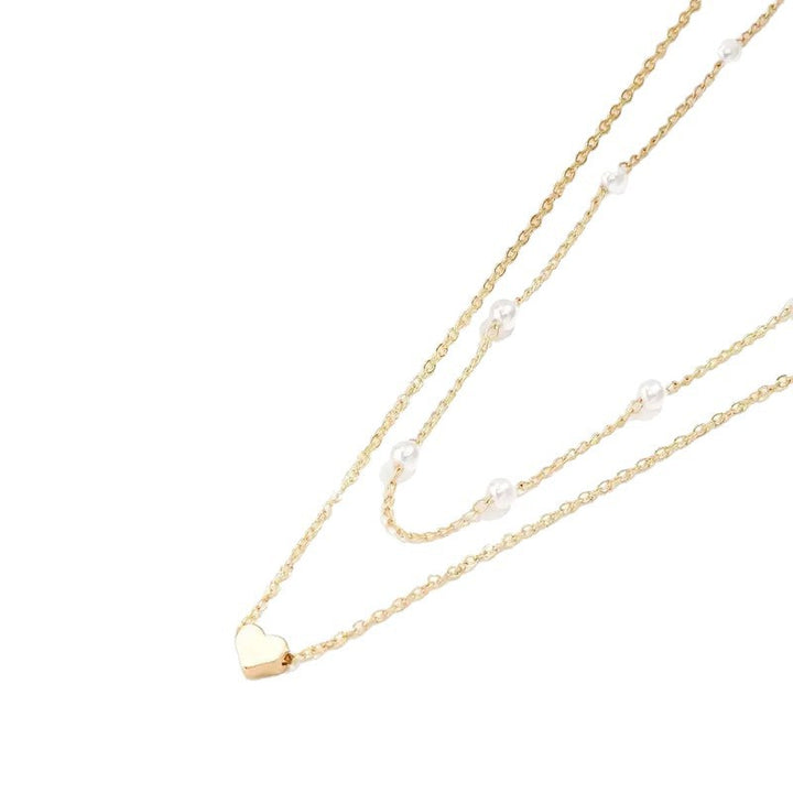 Doppellagige elegante Perlenkette Karnz