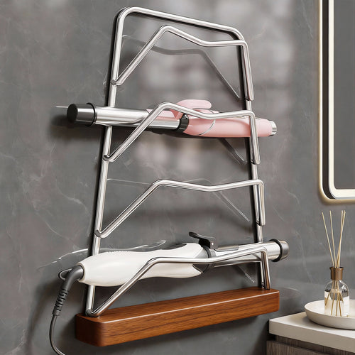 Wandmontierter hitzebeständiger zweistufiger Haartool-Halter Rack