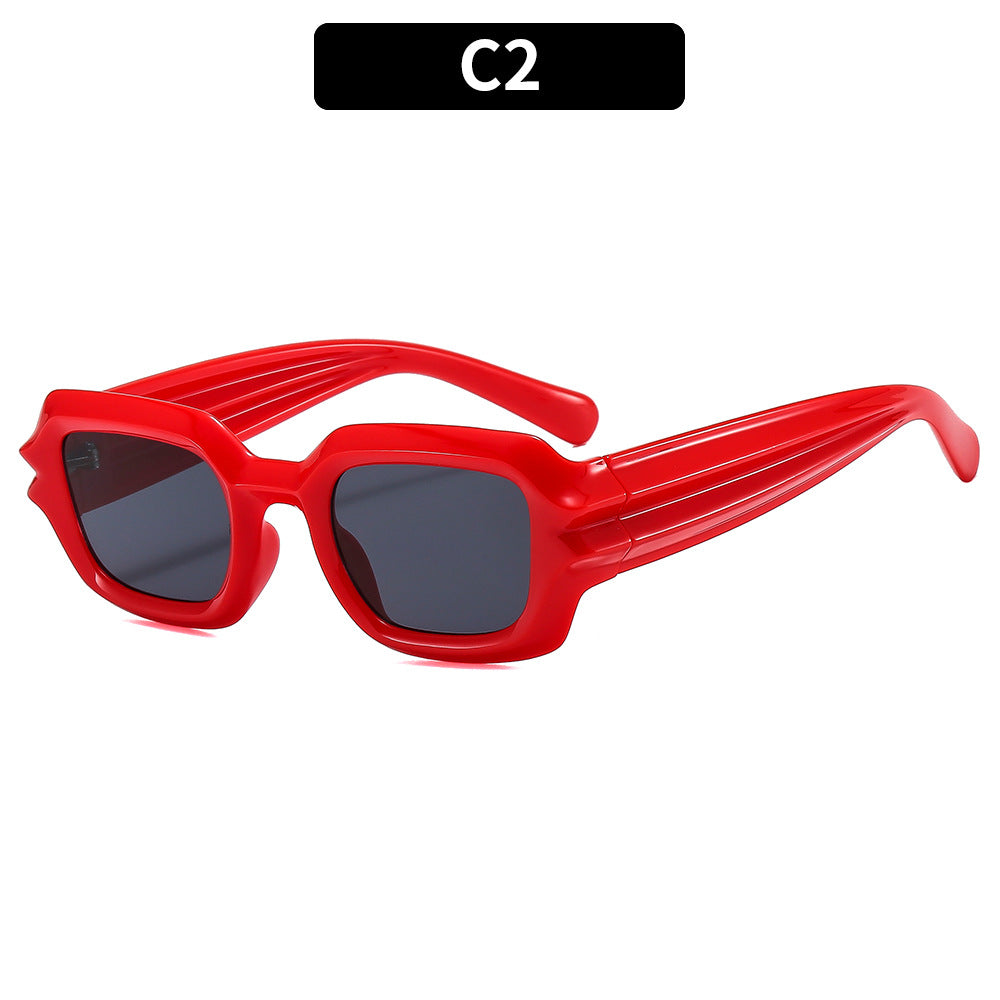 Fette geometrische quadratische Rahmen-Sonnenbrille