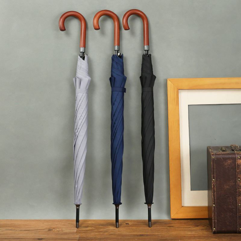 Damen Eleganter Stockschirm mit ergonomischem Griff Karnz