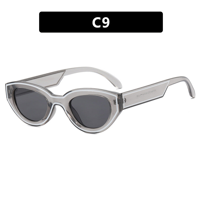 Damen Cat-Eye Sonnenbrille mit robustem transparenten Rahmen und schützendem UV-Filter Karnz