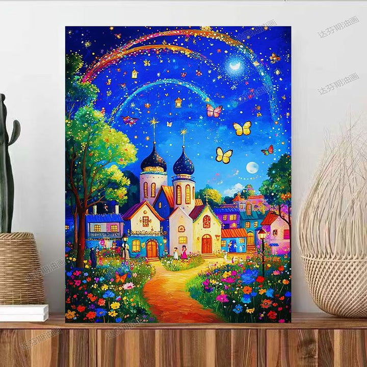 Fantasy Landschaft Leinwand Kunstdruck Karnz