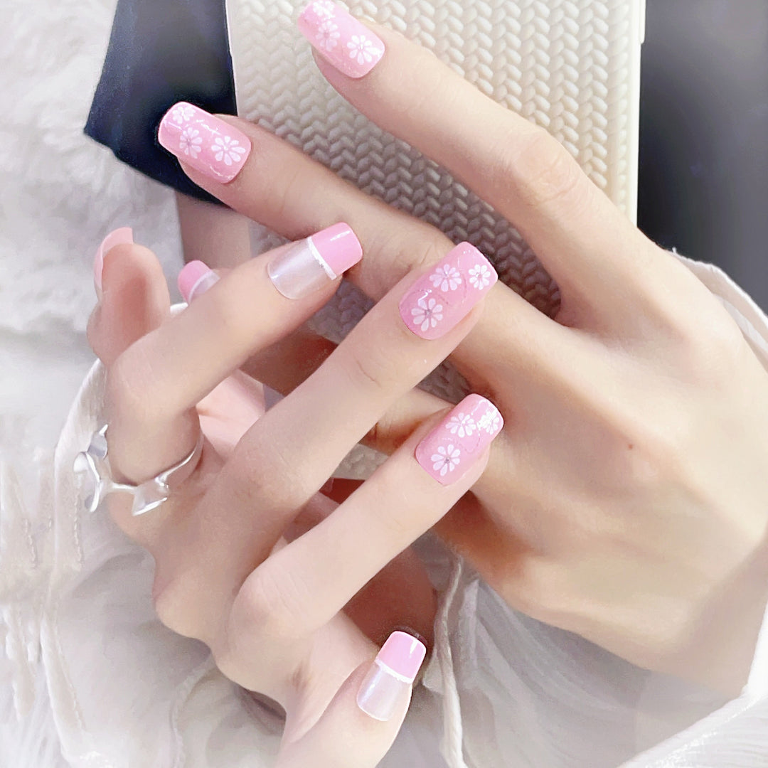 Dekoratives Florales Press-On Nagelset