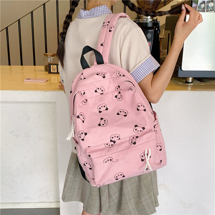 Lässiger Rucksack mit Pandamotiv Karnz