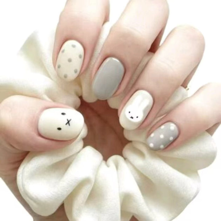 Verspieltes Kaninchen-Themen-Nagelkunst-Set Karnz