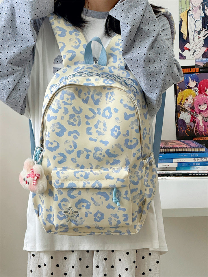 Mode-Bewusster Leoparden-Print Rucksack Karnz