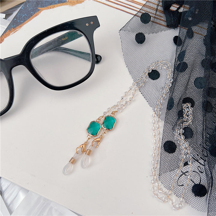 Stylische Perlen-Brillen Kette Karnz