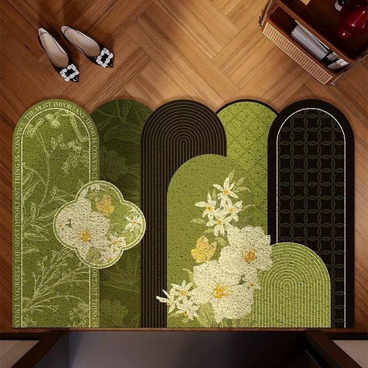 Künstlerisches florales Mustereingangsmatte