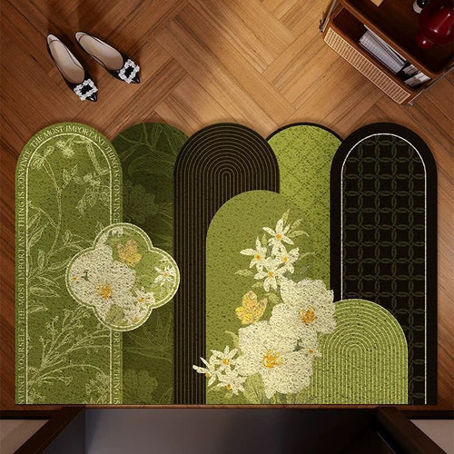 Künstlerisches florales Mustereingangsmatte