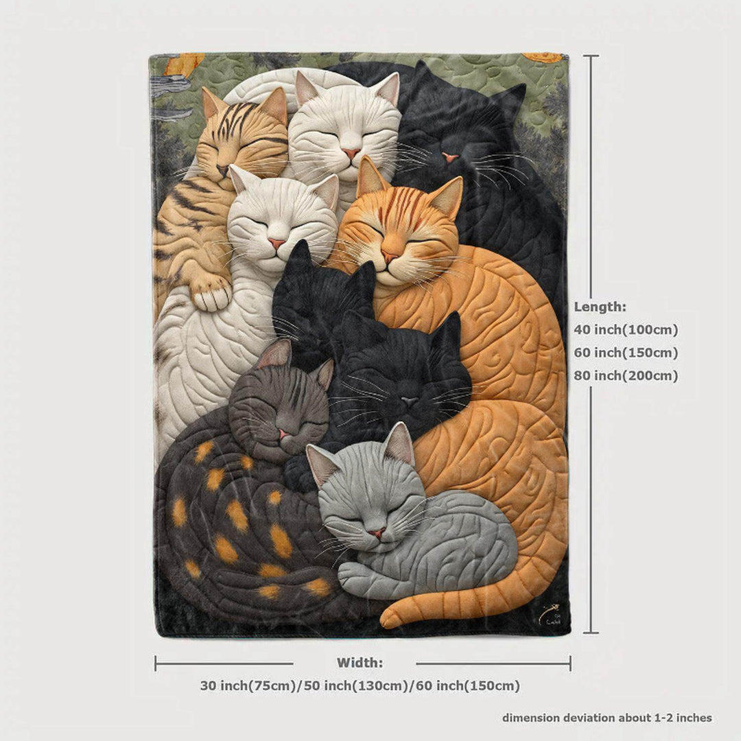 Katzen-Themen-Plüschfleece-Decke