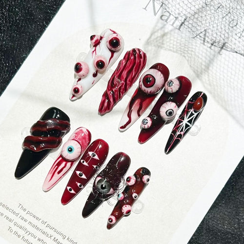 Kreatives Halloween Kunstnagelset Karnz