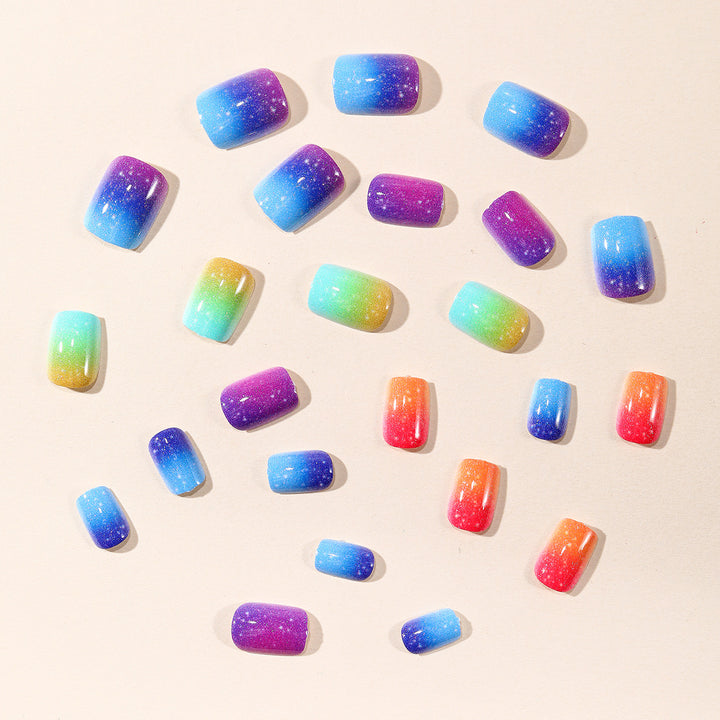 Glitzernde Gradient-Acryl-Nagelverlängerungen Karnz
