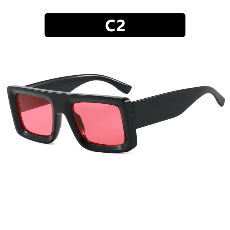 Damen modische quadratische Sonnenbrille mit robustem Rahmen und schützenden Gläsern Karnz