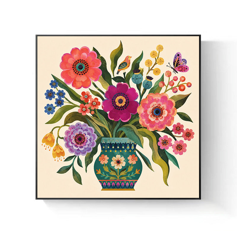 Dekorative Blumen Leinwand Kunstwerk