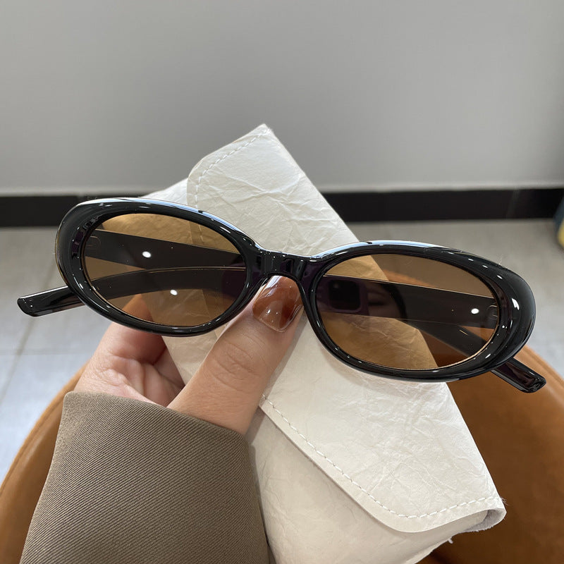 Trendige ovale Rahmen-Sonnenbrille Karnz