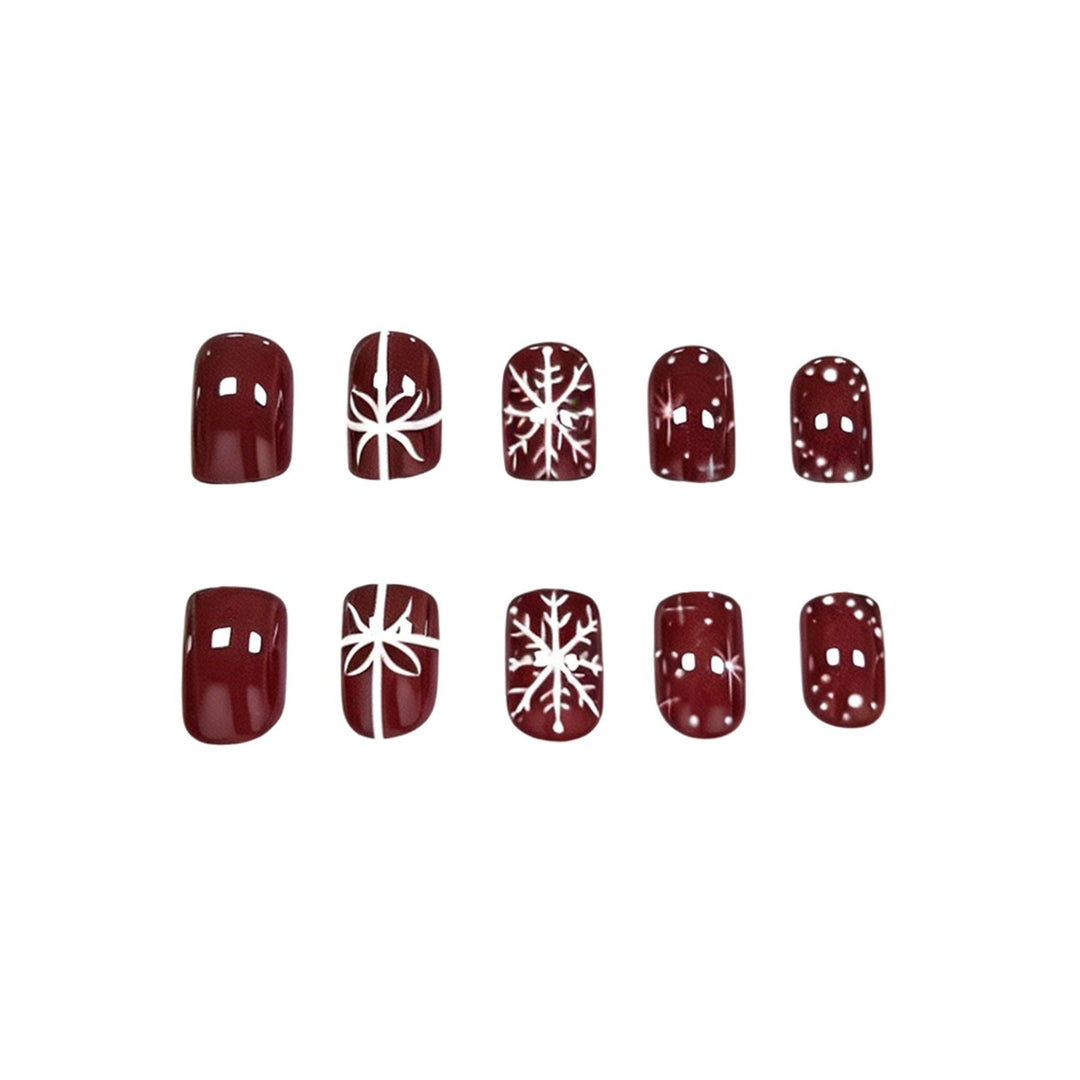 Festliche Schneeflocken-Nagelkunst-Verzierungen Karnz