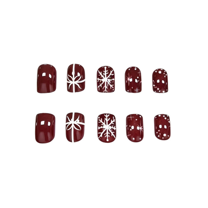 Festliche Schneeflocken-Nagelkunst-Verzierungen Karnz