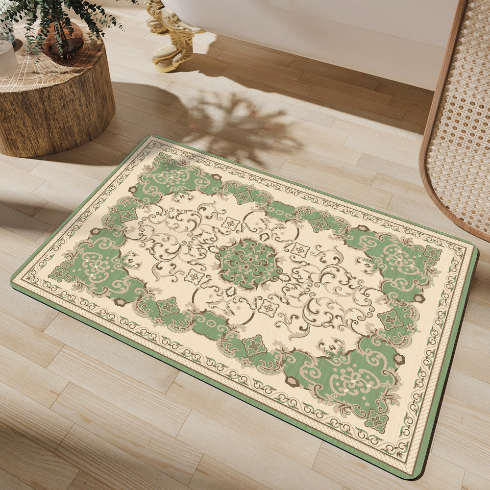 Elegante Blumenmuster-Badematte Karnz