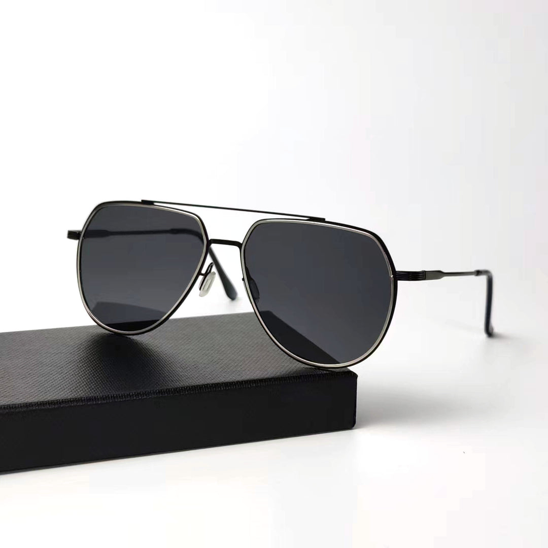 Herren elegante Flieger-Sonnenbrille mit polarisierenden Gläsern Karnz