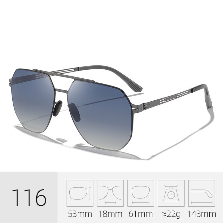 Premium Geometrischer Rahmen Sonnenbrille Karnz