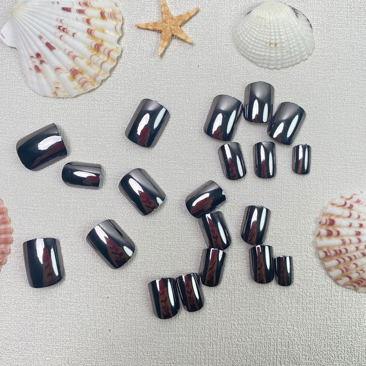 Premium Glänzendes Press-On Nagelset Karnz
