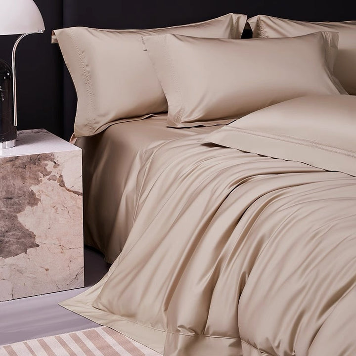 Luxus Satin-Gewebe Bettbezug und Bettlaken Set