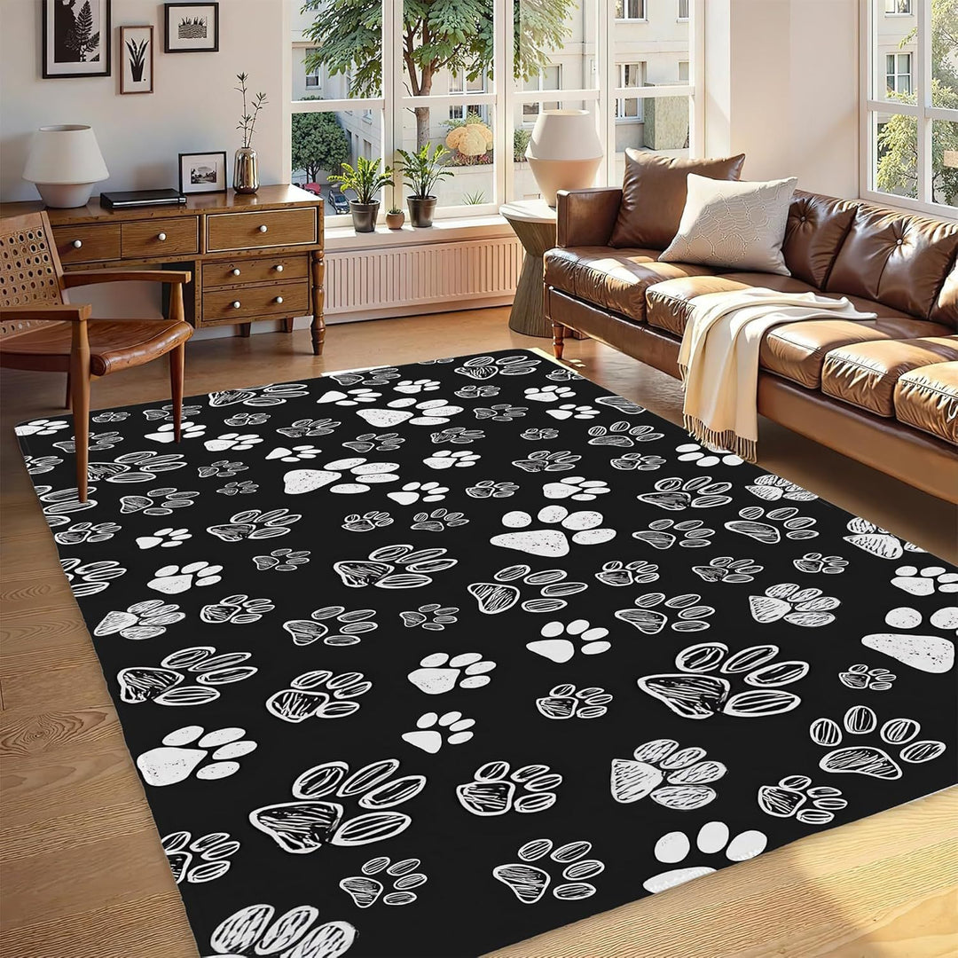 Abstract Leaf Print Teppich