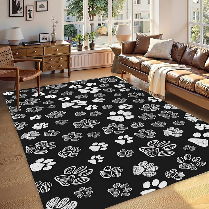 Abstract Leaf Print Teppich