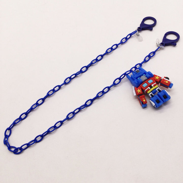 Verspielte Brillenhalterkette mit Robotermotiv Karnz